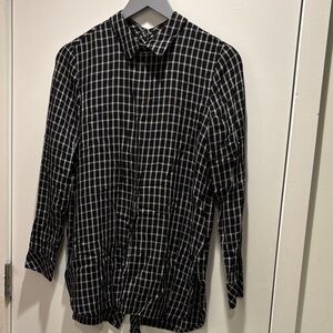J. Jill Black and White Plaid Men's Shirt
